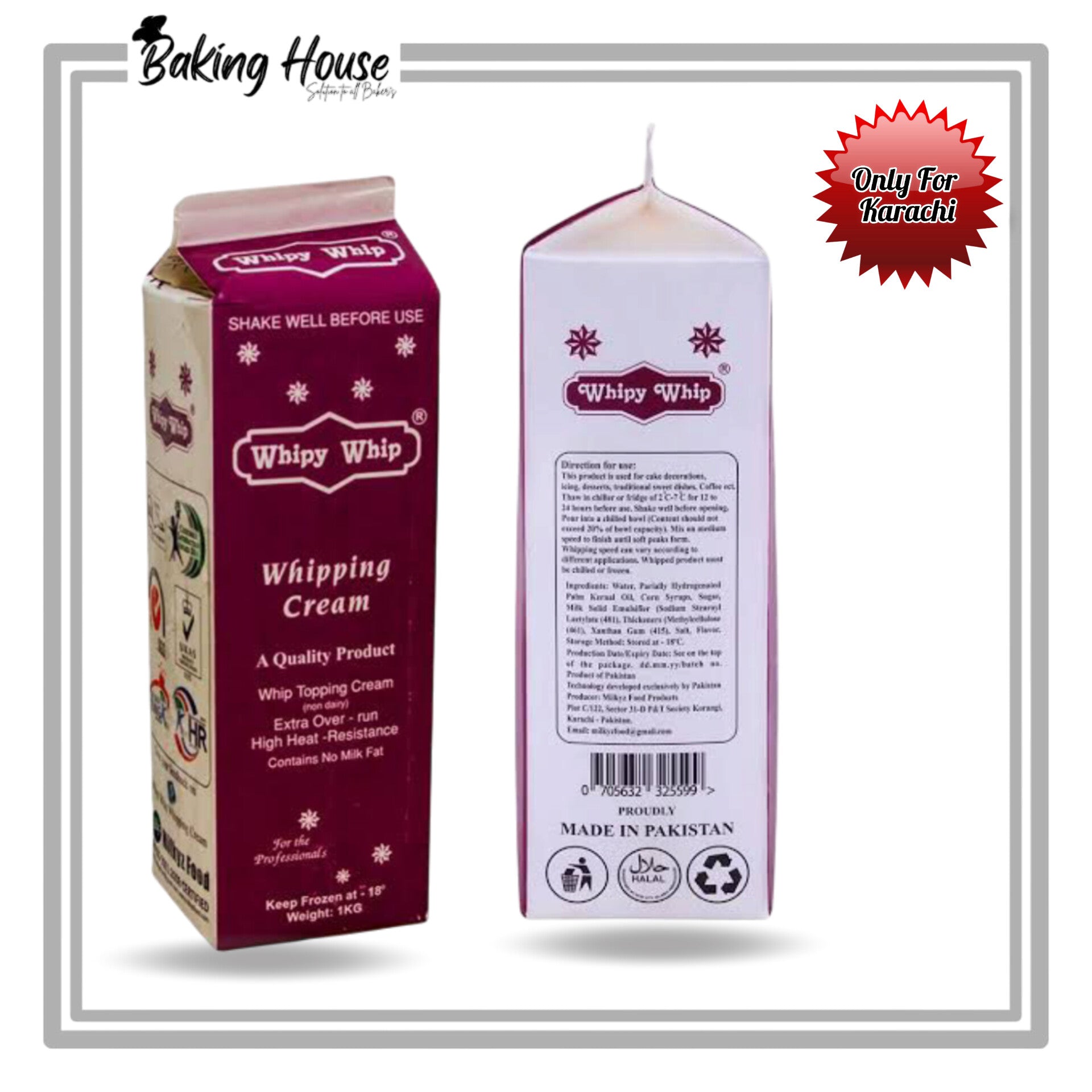 InShot_20250501_222050034-1.jpg Whipy Whip Non Dairy Whipping Cream 1kg (Only For Karachi) - Image 1