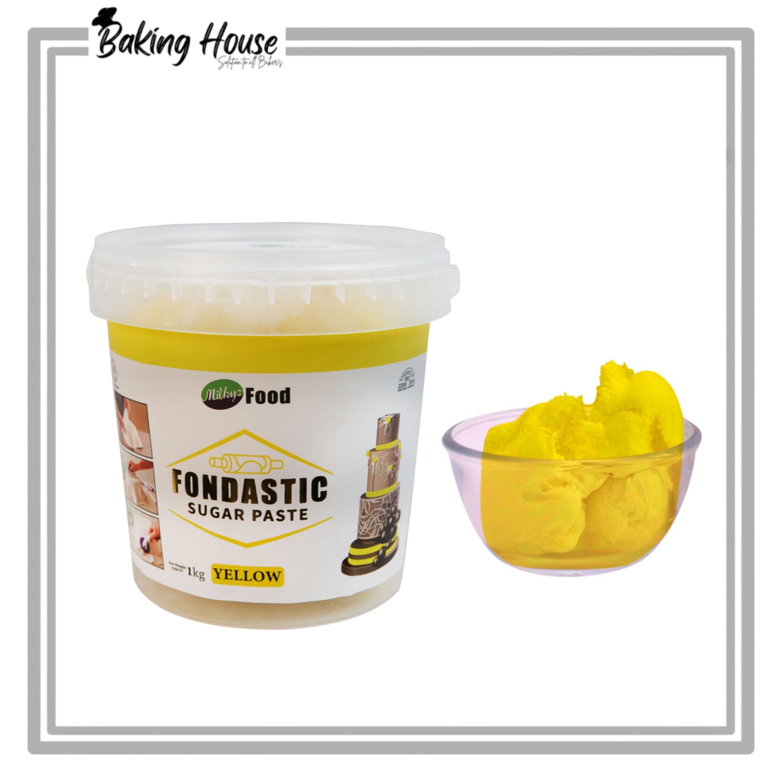 InShot_20250503_071006578-1.jpg Milkyz Food Yellow Sugar Paste/Fondnat 1kg Bucket - Image 1