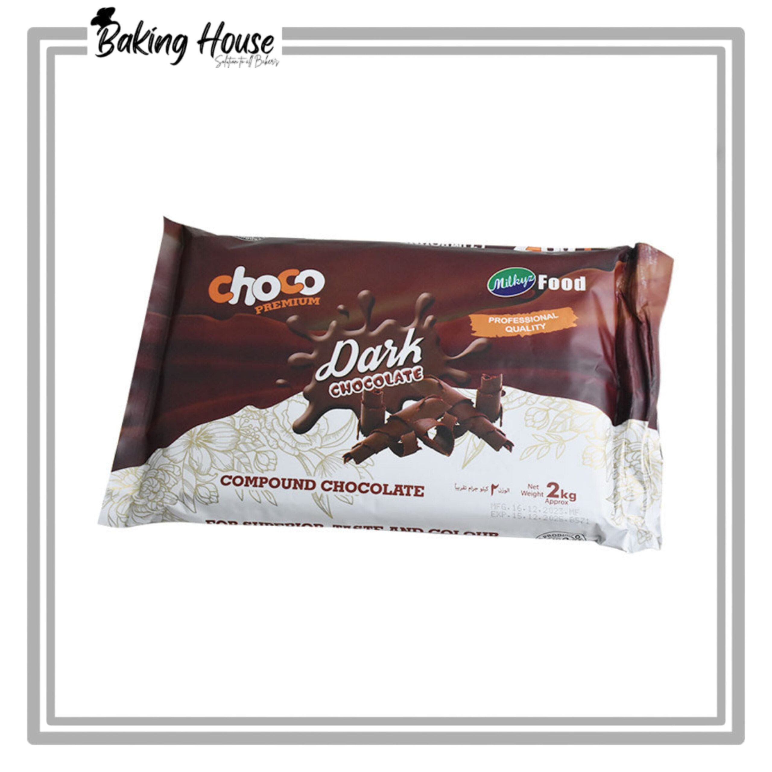 InShot_20250503_082523476-1.jpg Milkyz Food Choco Premium Dark Compound Chocolate 2kg - Image 1
