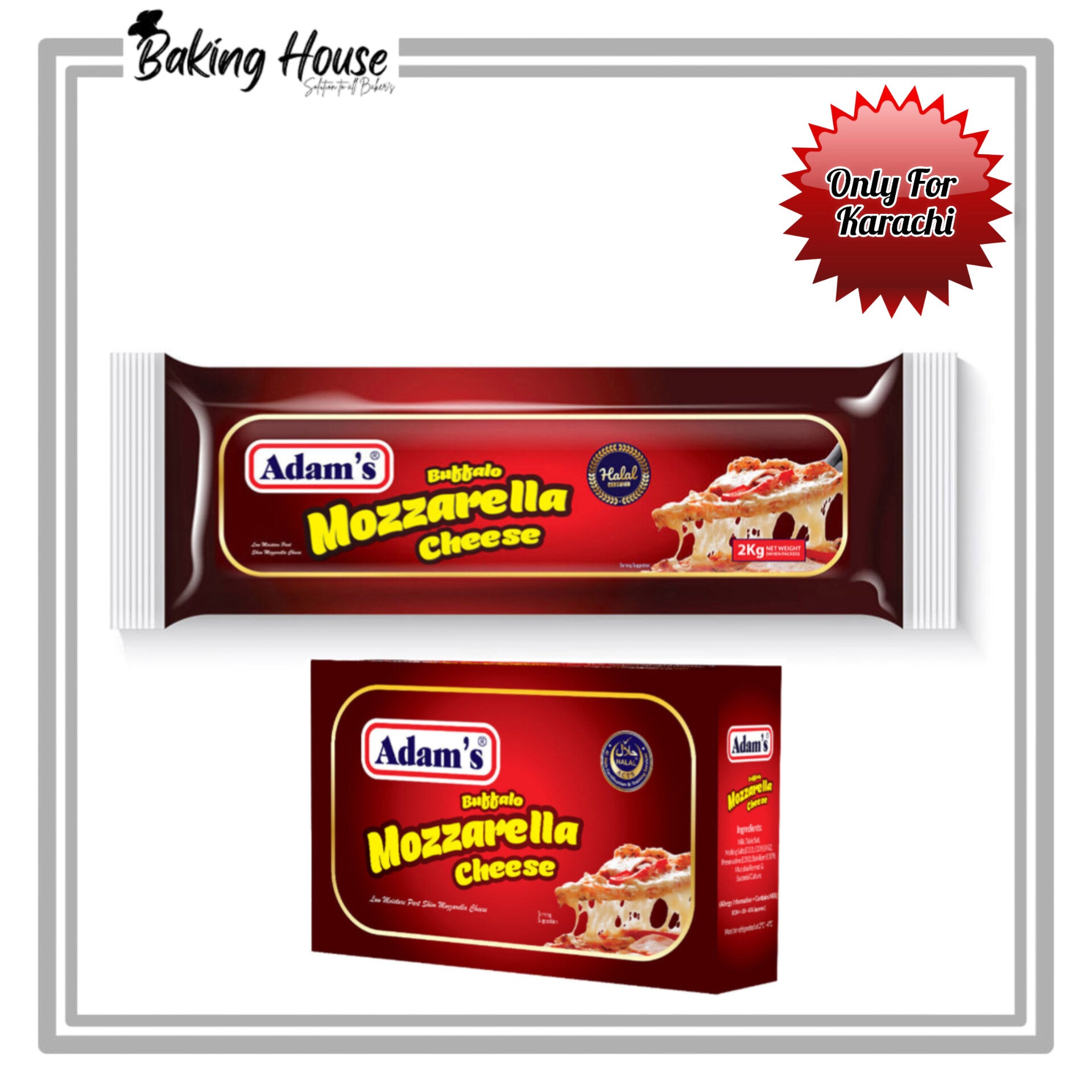 InShot_20250506_085807300_7f22e329-0e65-4507-9d84-6b198f719d18-1.jpg Adam's Mozzarella Cheese 1kg (Only For Karachi) - Image 1