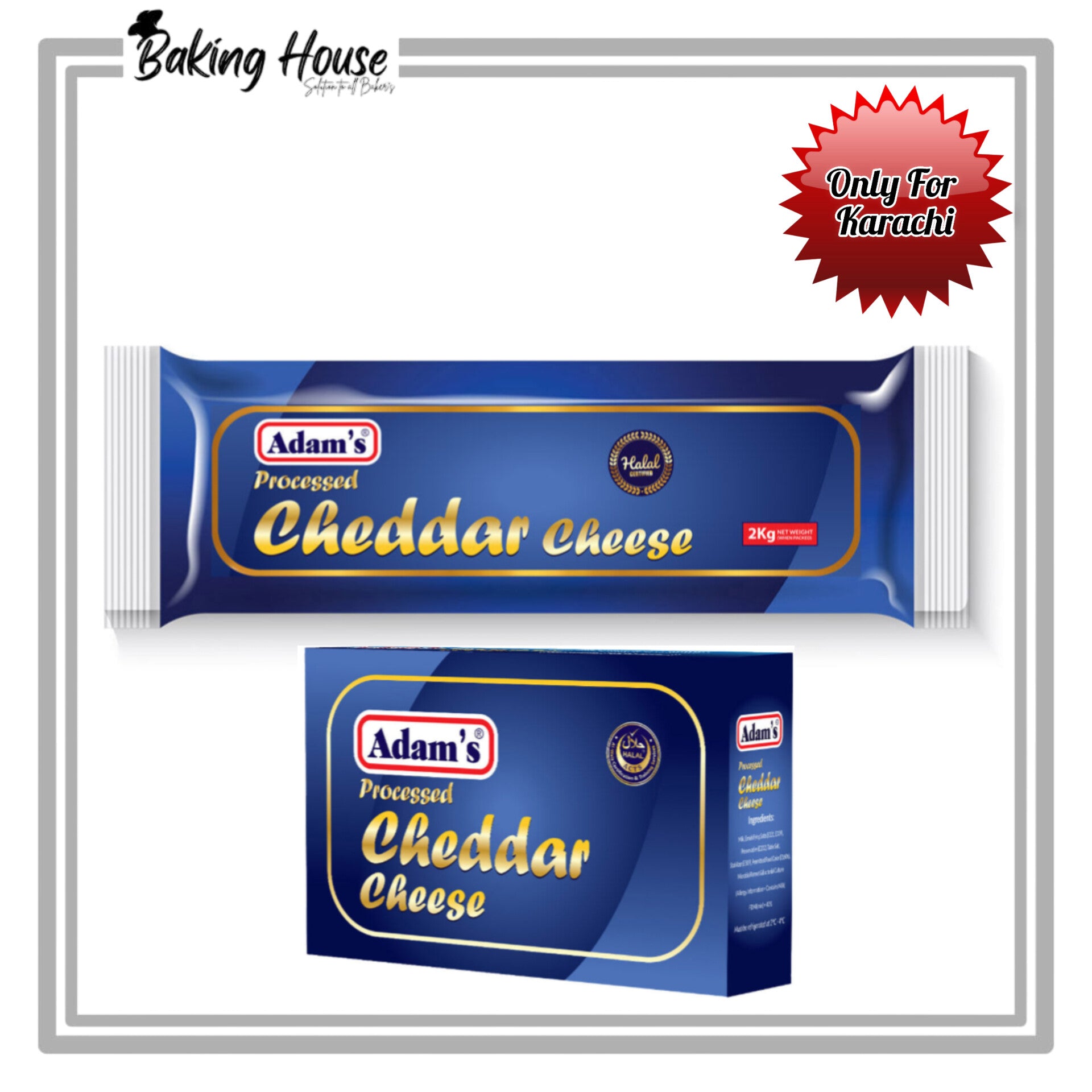 InShot_20250506_085912985-1.jpg Adam's Cheddar Cheese 2kg (Only For Karachi) - Image 1