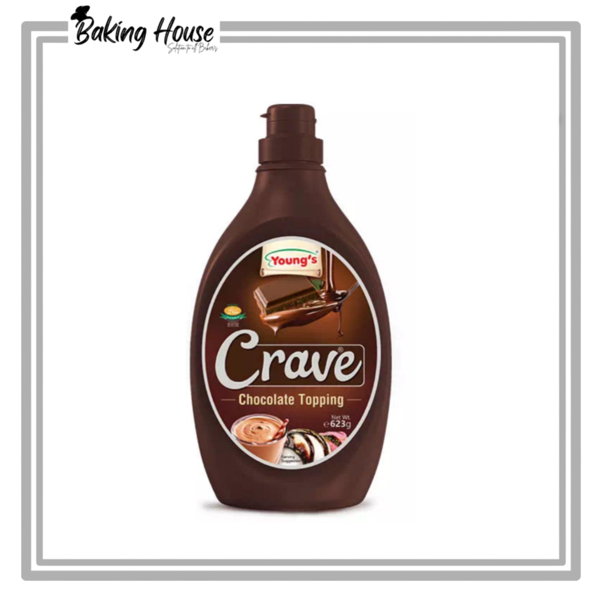 InShot_20250510_075542009-1.jpg Young's Crave Chocolate Topping Sauce 623g - Image 1