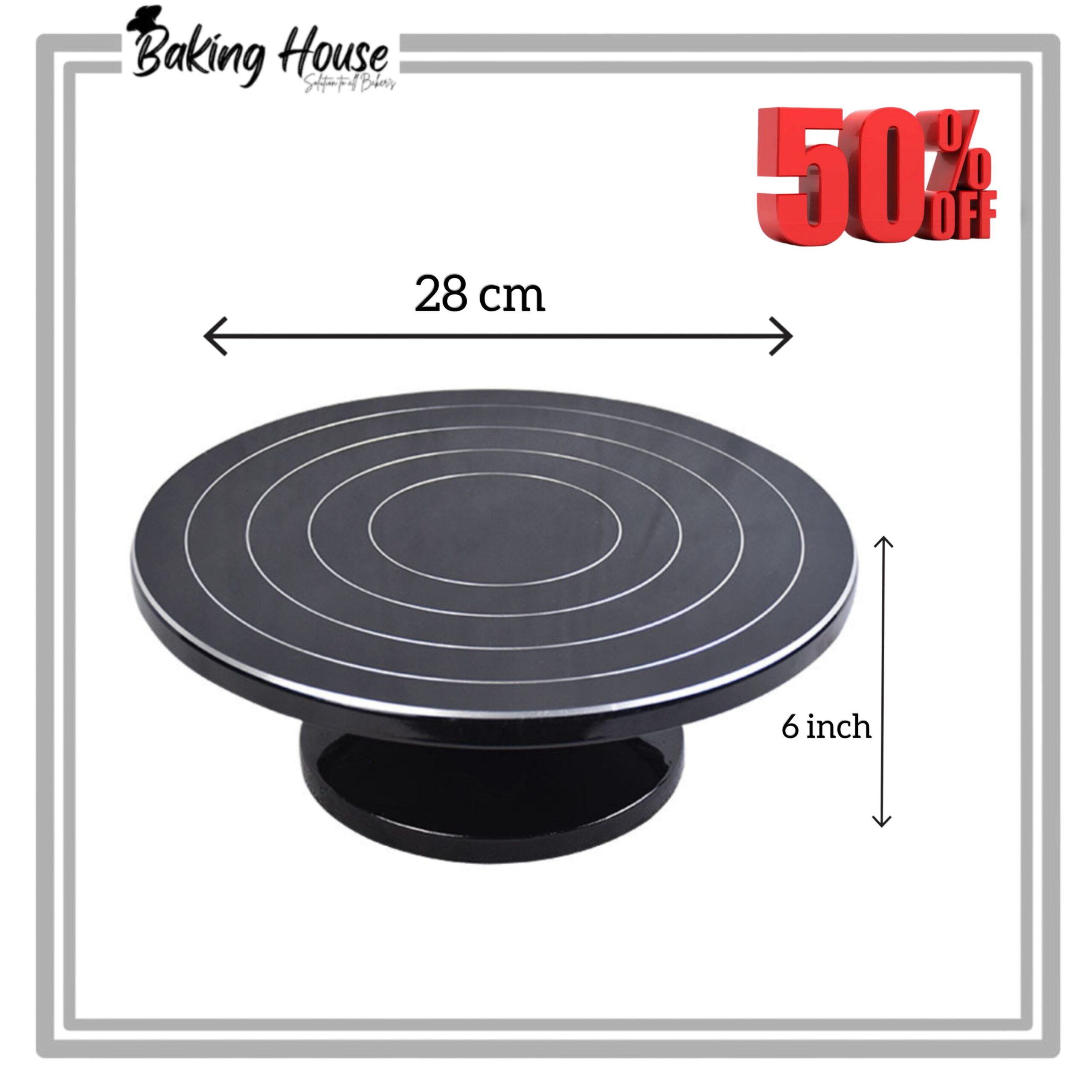 InShot_20250514_013747178-1.jpg 28cm Metal Turn Table For Cake Decorating - Image 1