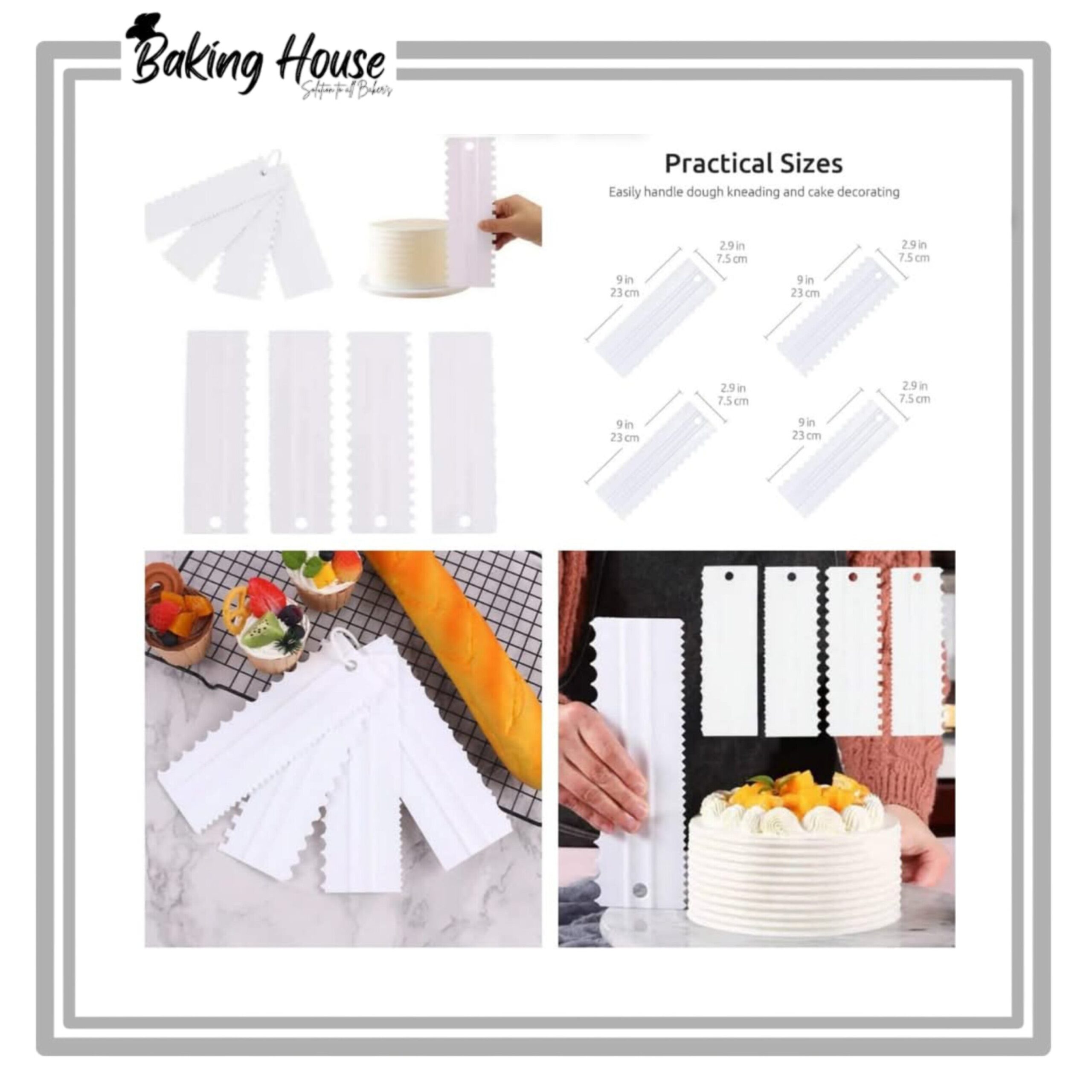 InShot_20250613_024446648-1.jpg 4pcs Long Plastic Scrapper For Cake Decorationg - Image 1