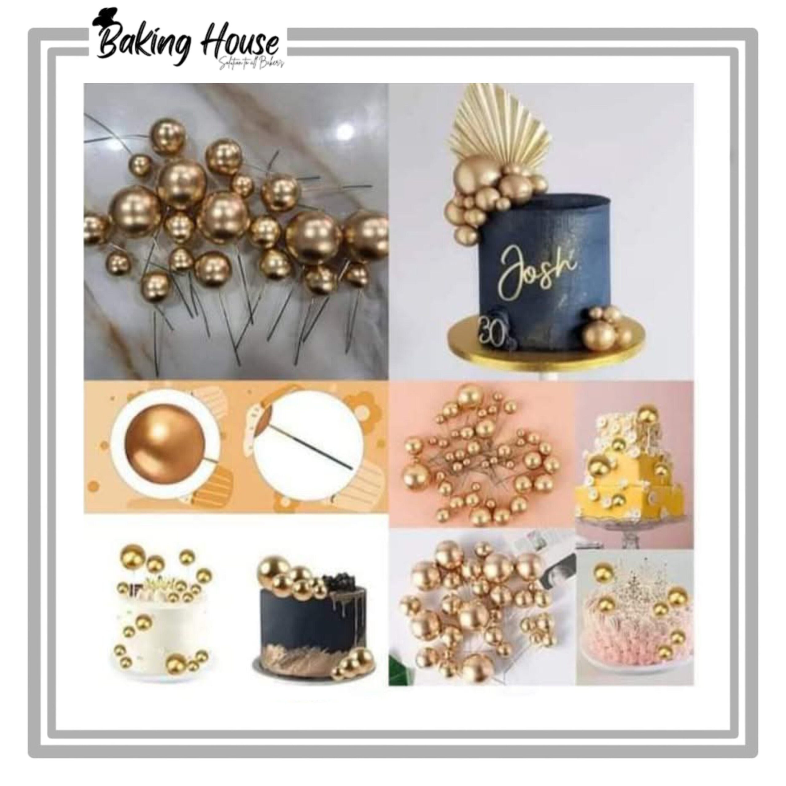 InShot_20250622_043316973-1.jpg 20pcs Golden Fox Ball For Cake Decorationg - Image 1