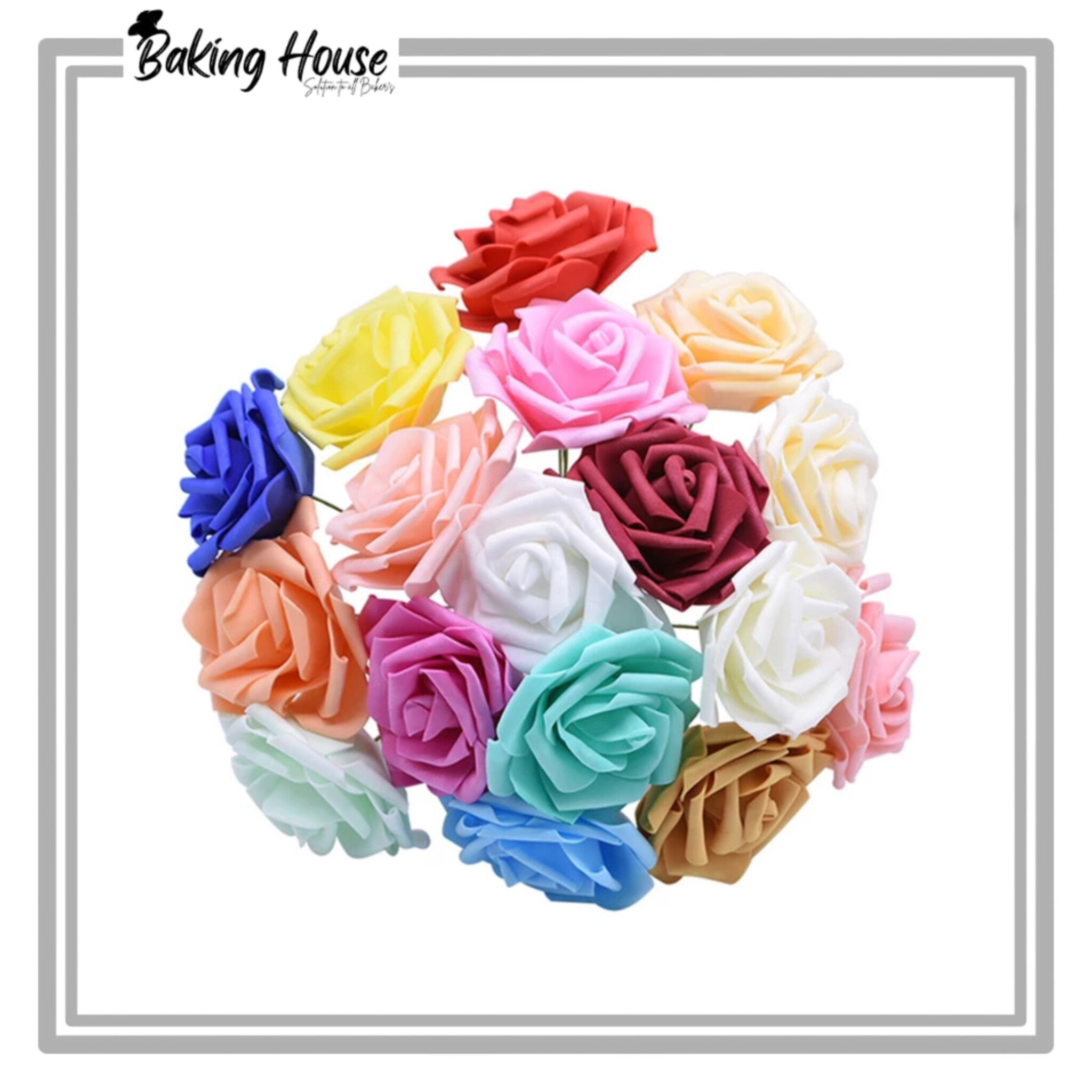 InShot_20250627_122331439-1.jpg 12pcs Multi Fomice Flowers For Cake Decorationg - Image 1