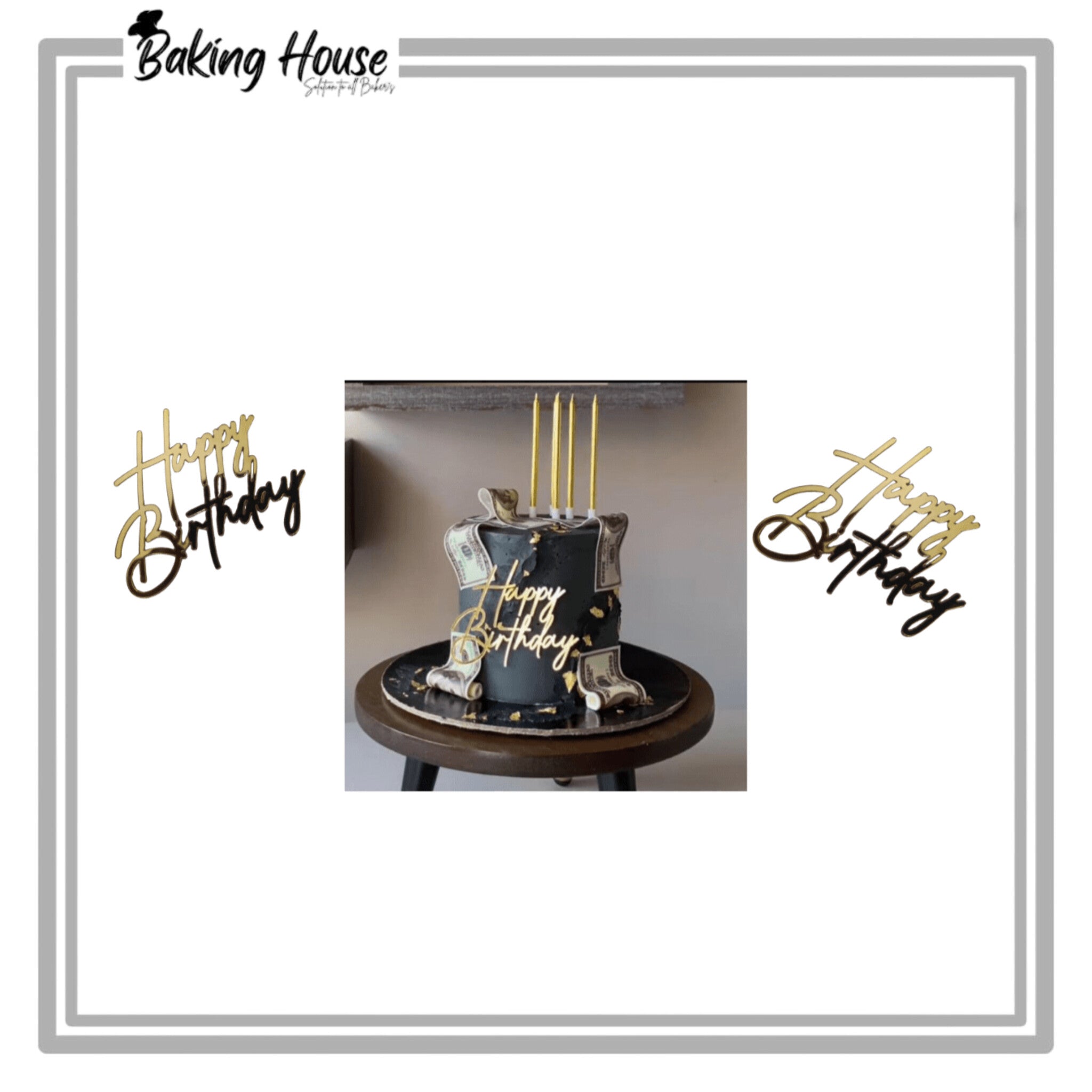 InShot_20250628_012154237-1.jpg 5pcs Happy Birthday Acrylic Tag For Cake Decorating - Image 1