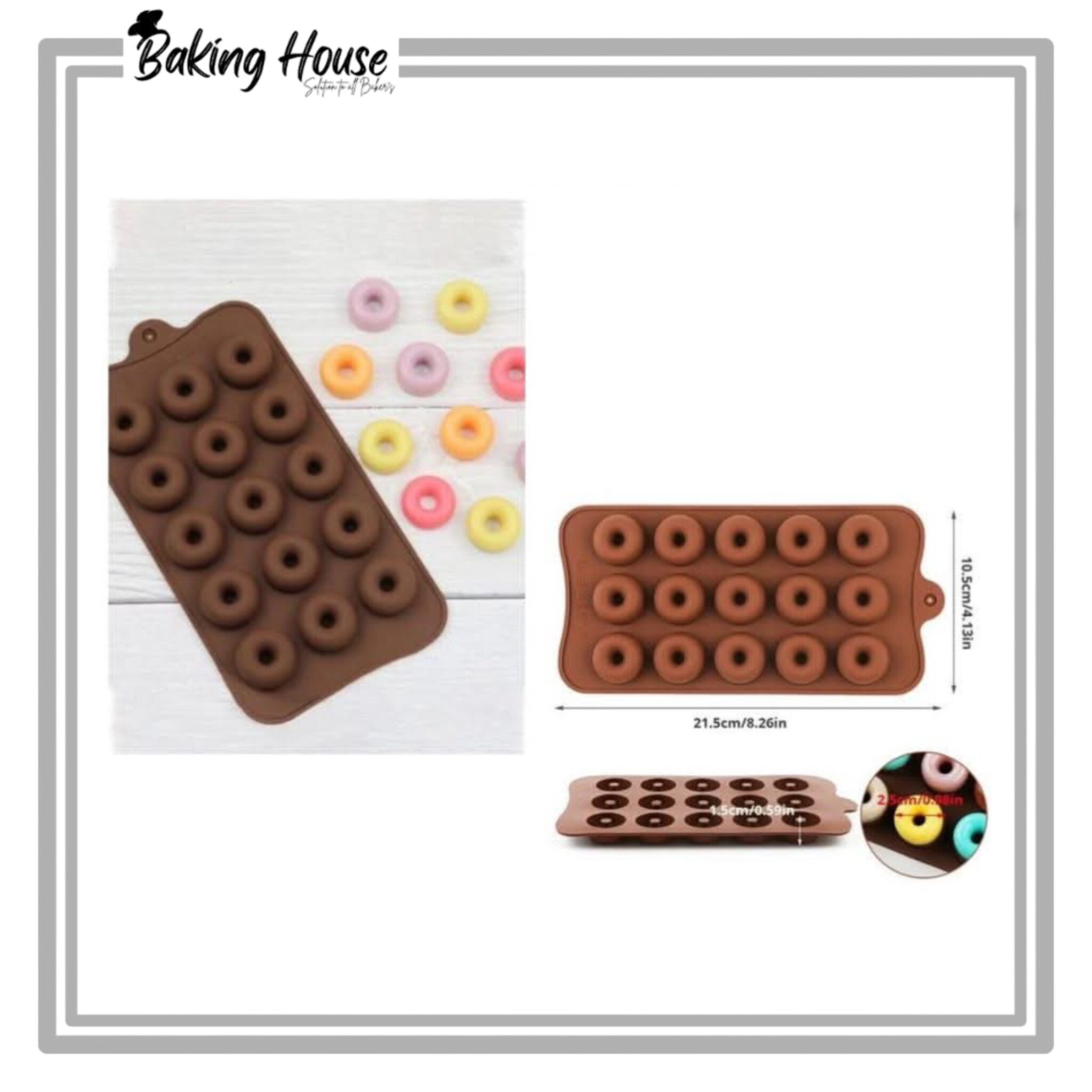 InShot_20250820_024354465-1.jpg 15 Cavity Dount Silicon Chocolate & Candy Mould - Image 1