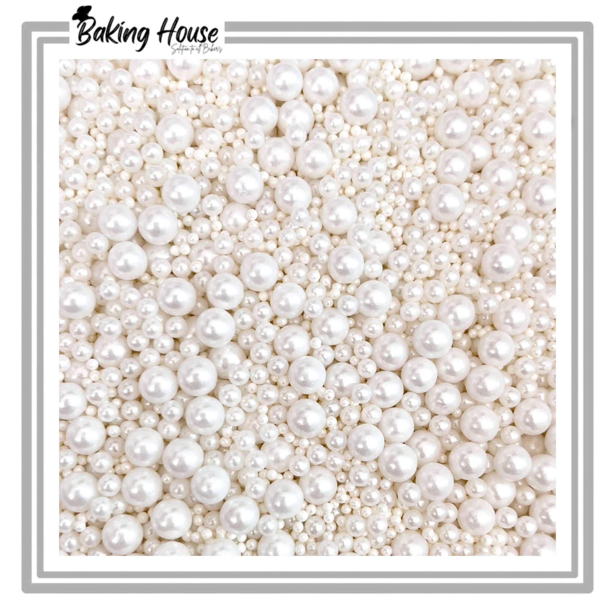 InShot_20250821_082423129-1.jpg White Pearl Mix Edible Sprinkle For Cake Decorationg 25g - Image 1