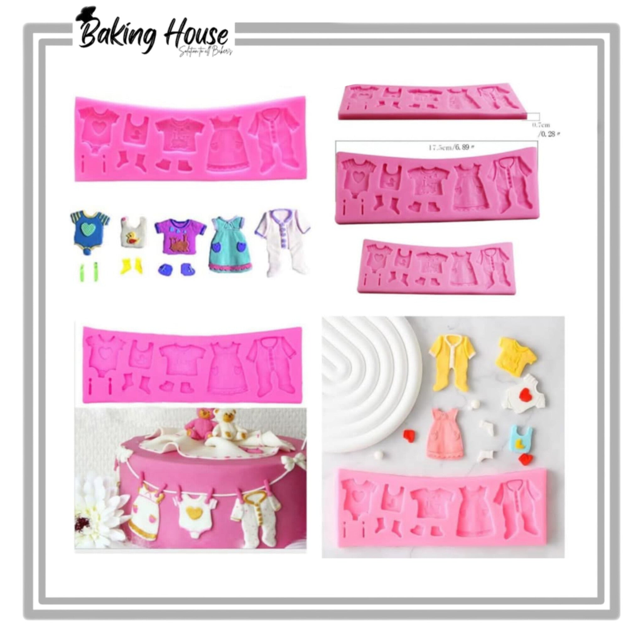 InShot_20251030_021147415-1.jpg Baby Cloth Silicone Fondant Mould For Cake Decorating - Image 1