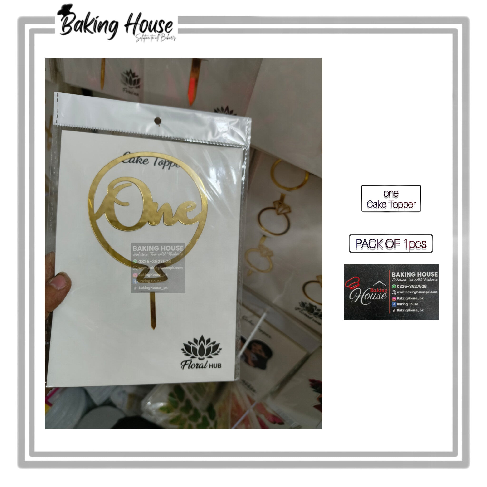 InShot_20251114_021339274-1.jpg One Golden Acrylic Cake Topper For Decorating - Image 1