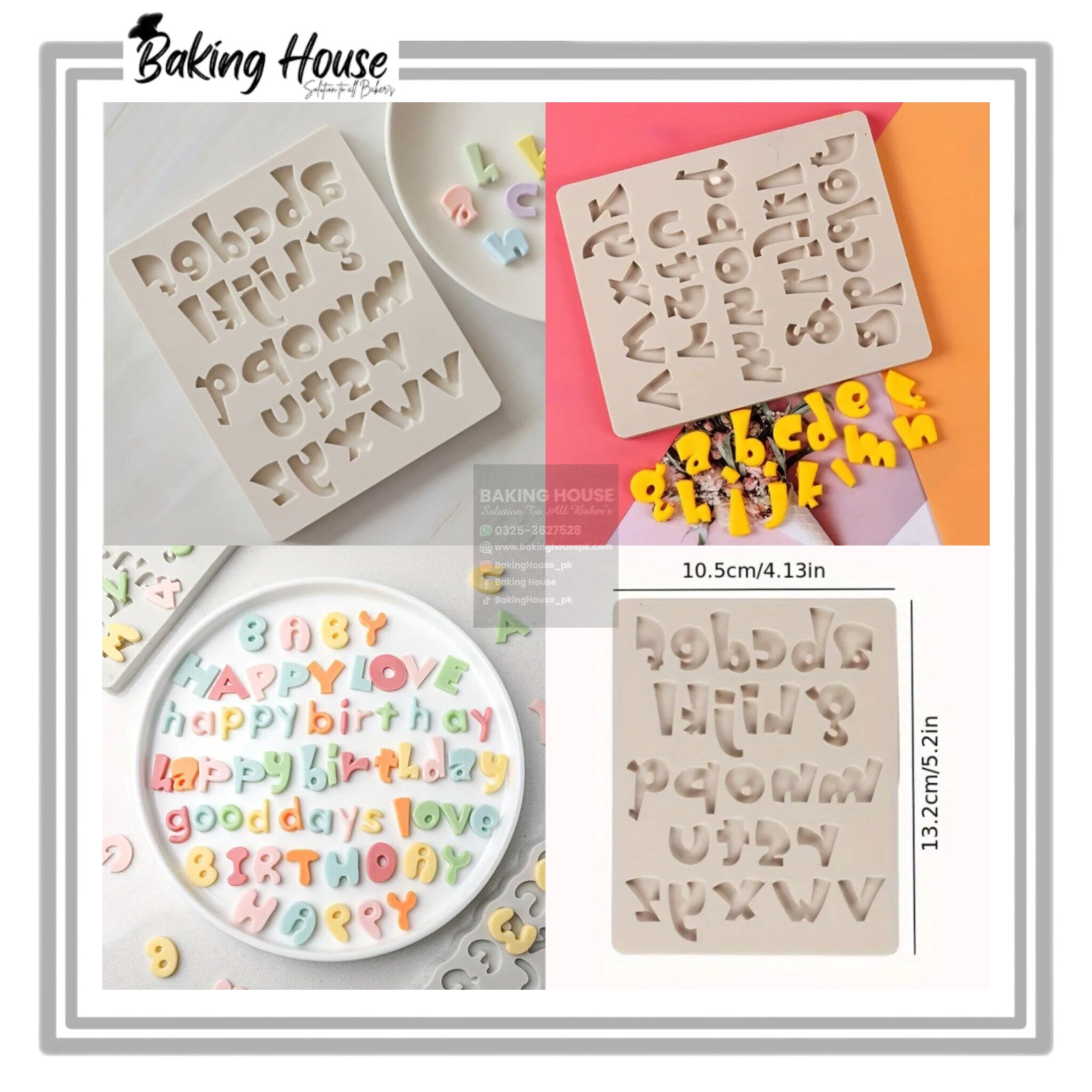 InShot_20251210_023313848-1.jpg Lower Case Dj Silicon Fondant Mould For Cake Decorating - Image 1