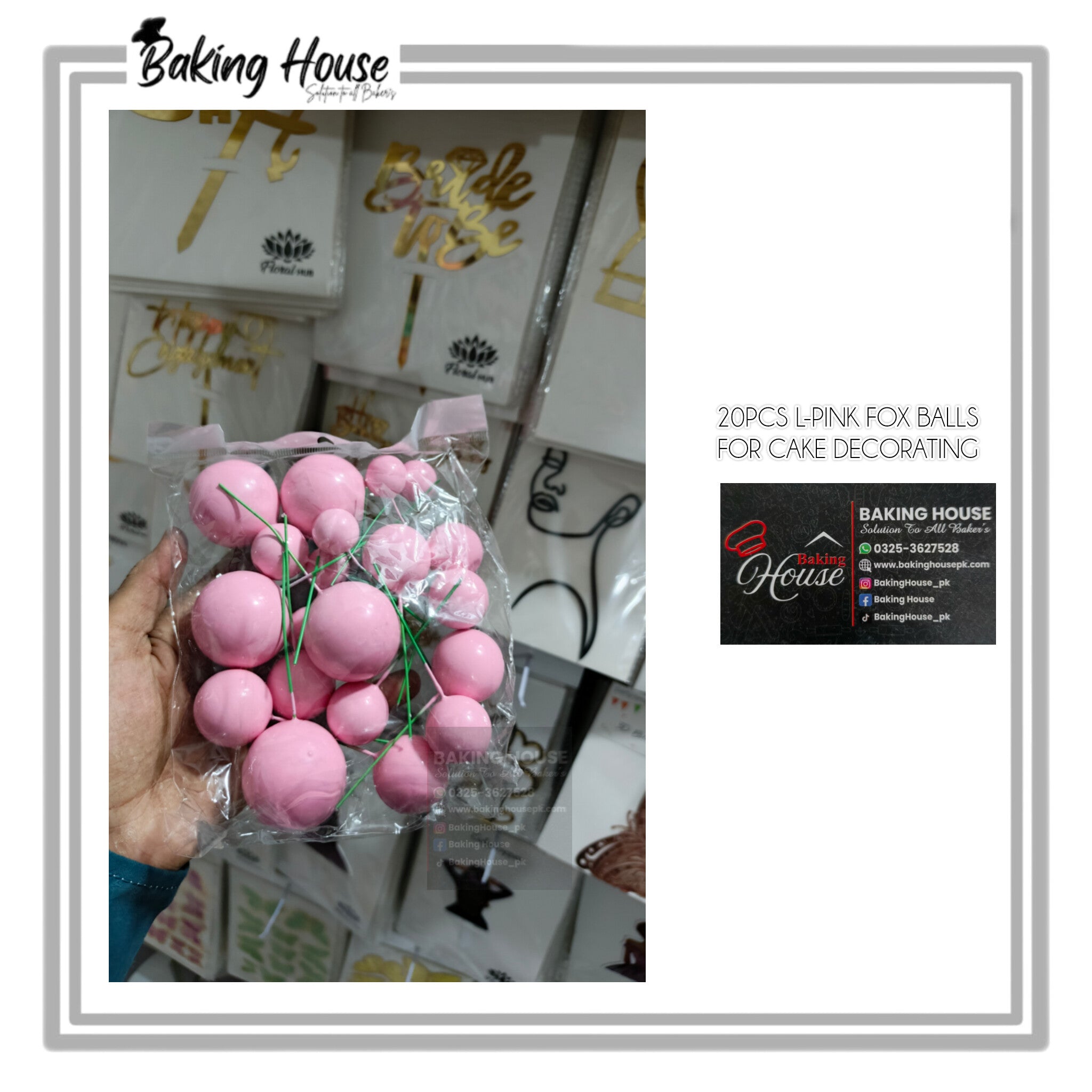InShot_20251210_023912799-1.jpg 20pcs pink Fox Balls For Cake Decorating - Image 1