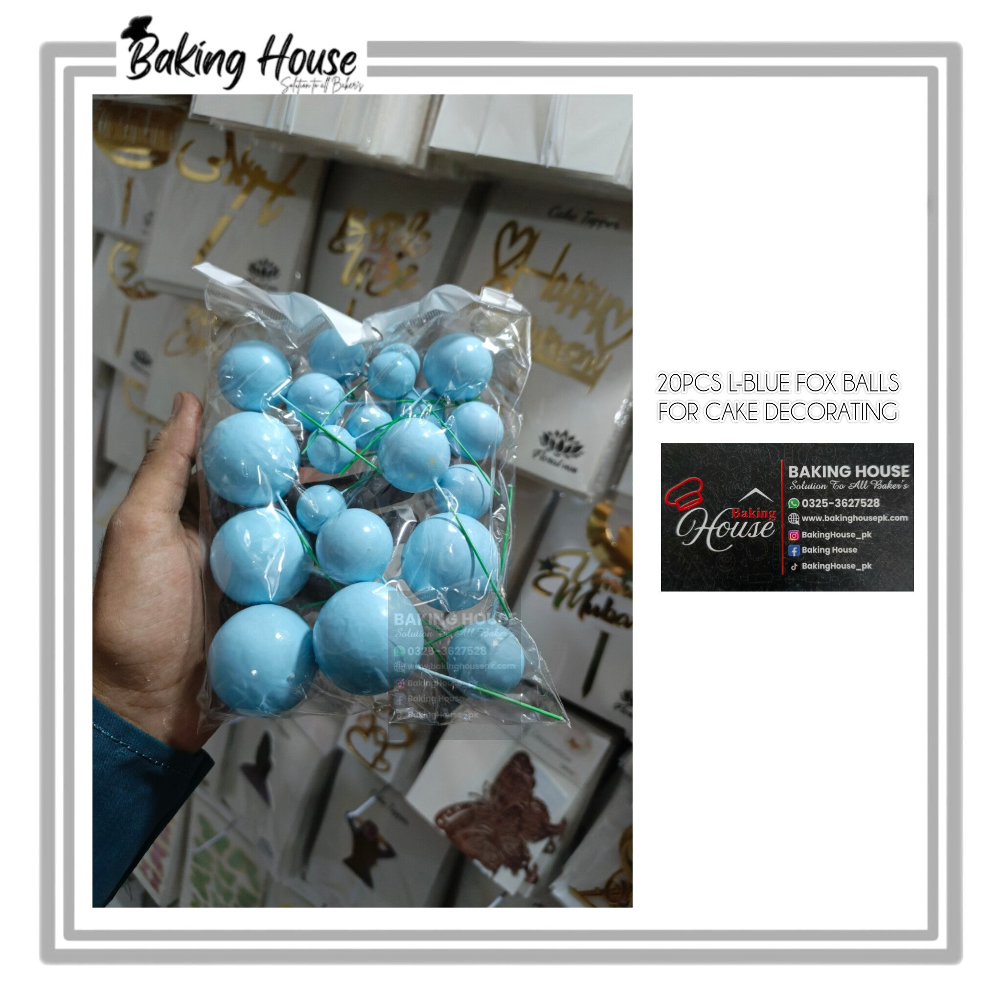 InShot_20251210_023942291-1.jpg 20pcs L-Blue Fox Balls For Cake Decorating - Image 1