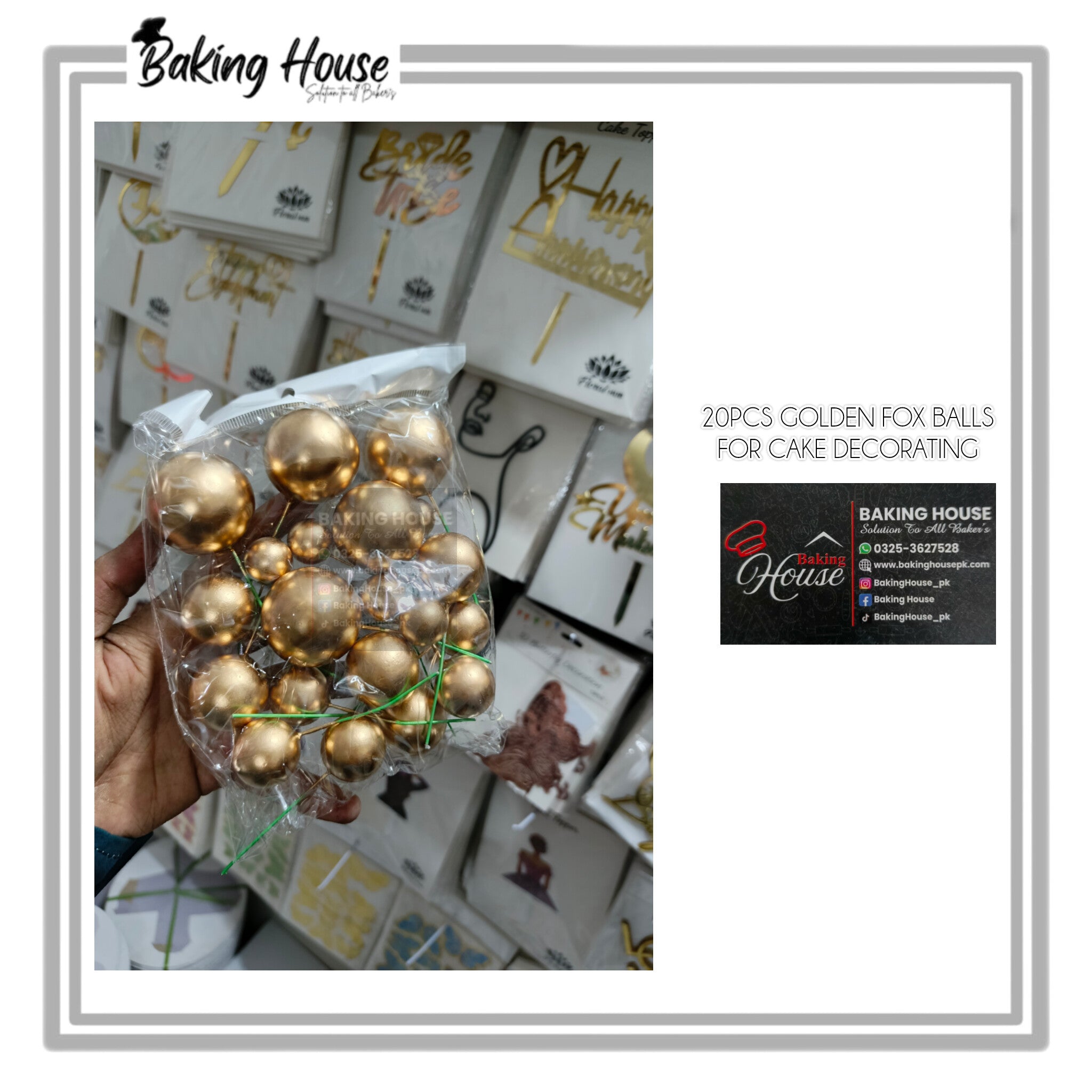 InShot_20251210_024021992-1.jpg 20pcs Golden Fox Balls For Cake Decorating - Image 1