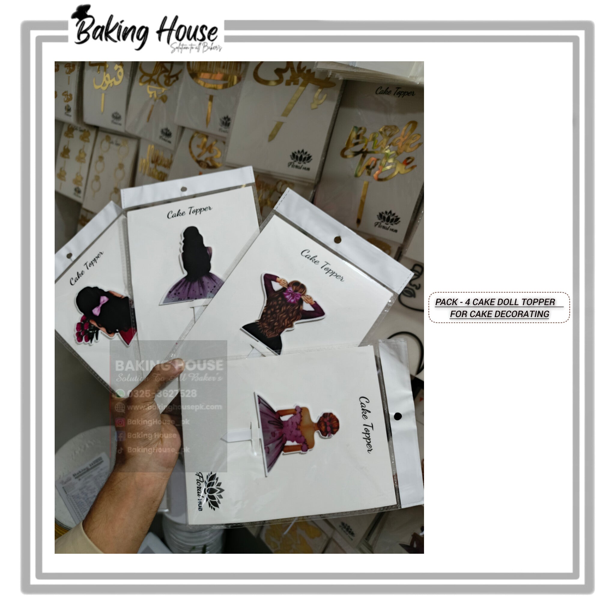InShot_20251214_224144198-1.jpg Pack - 4 Cake Doll Topper For Cake Decorating - Image 1