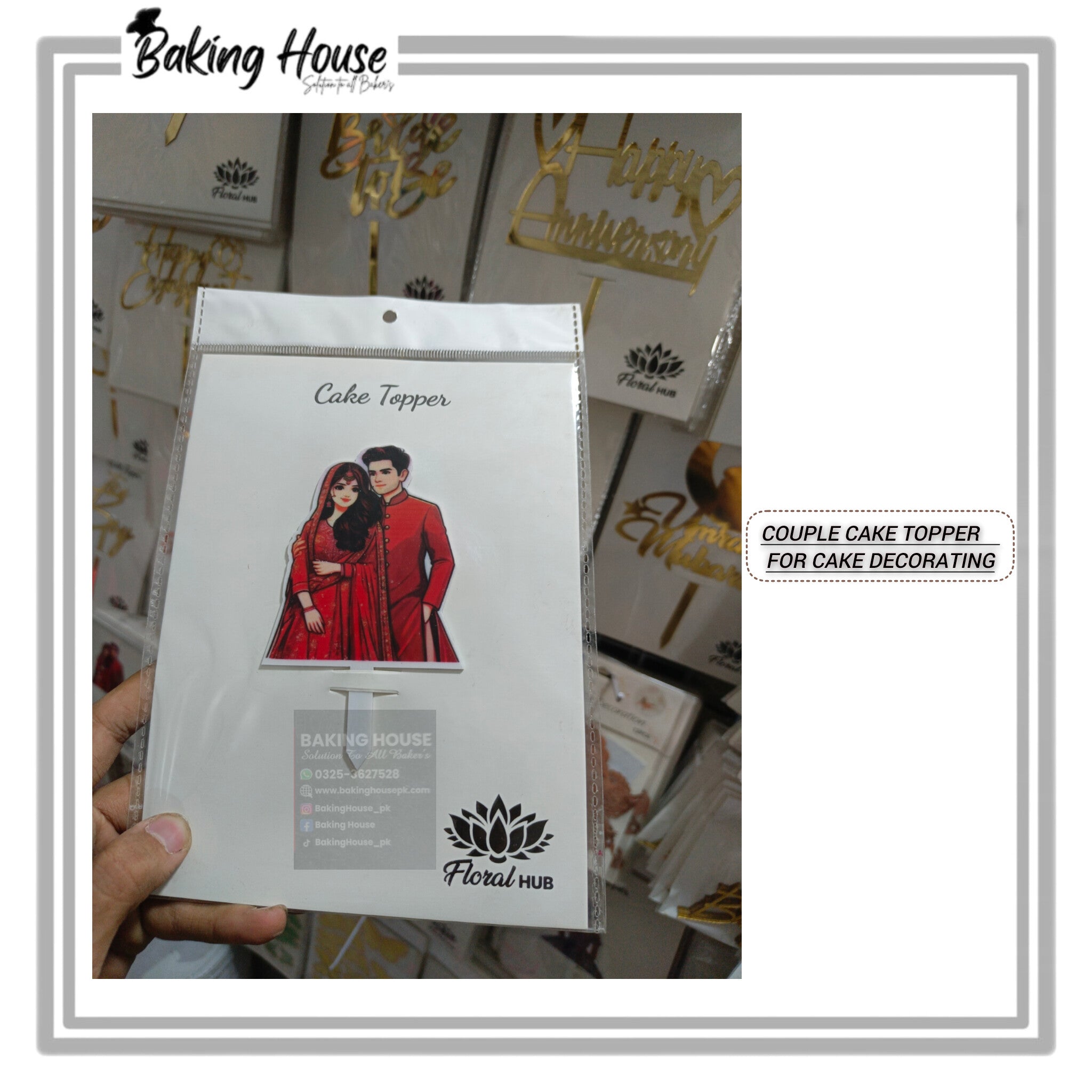 InShot_20251214_224341822-1.jpg CAKE Couple Topper For Cake Decorating (D-1) - Image 1