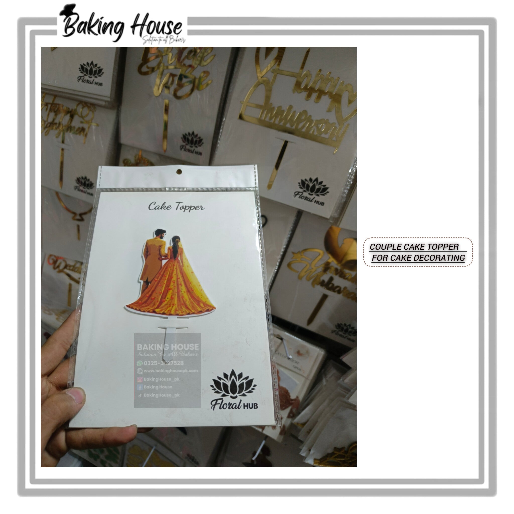 InShot_20251214_224442205-1.jpg Cake Couple Topper For Cake Decorating (D-2) - Image 1