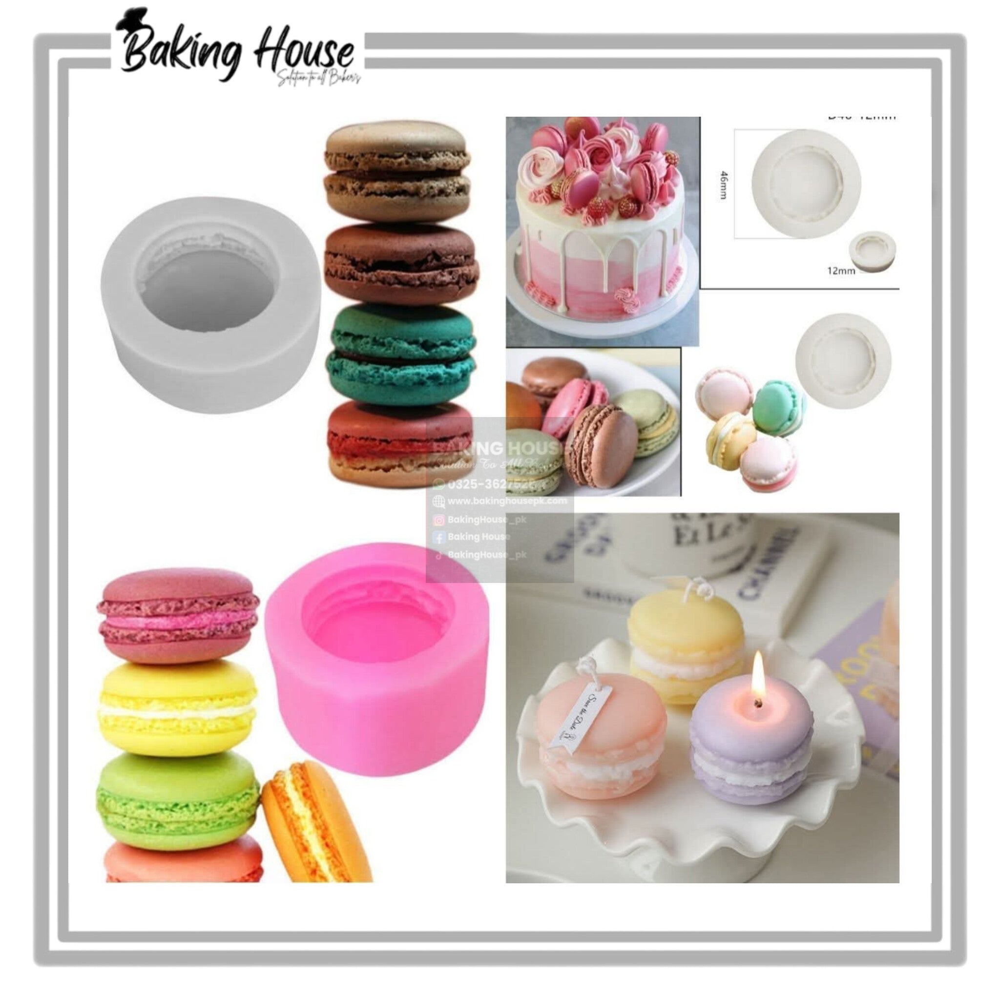 InShot_20251215_021453479-1.jpg Macroon Silicon Fondant Mould For Cake Decorating - Image 1