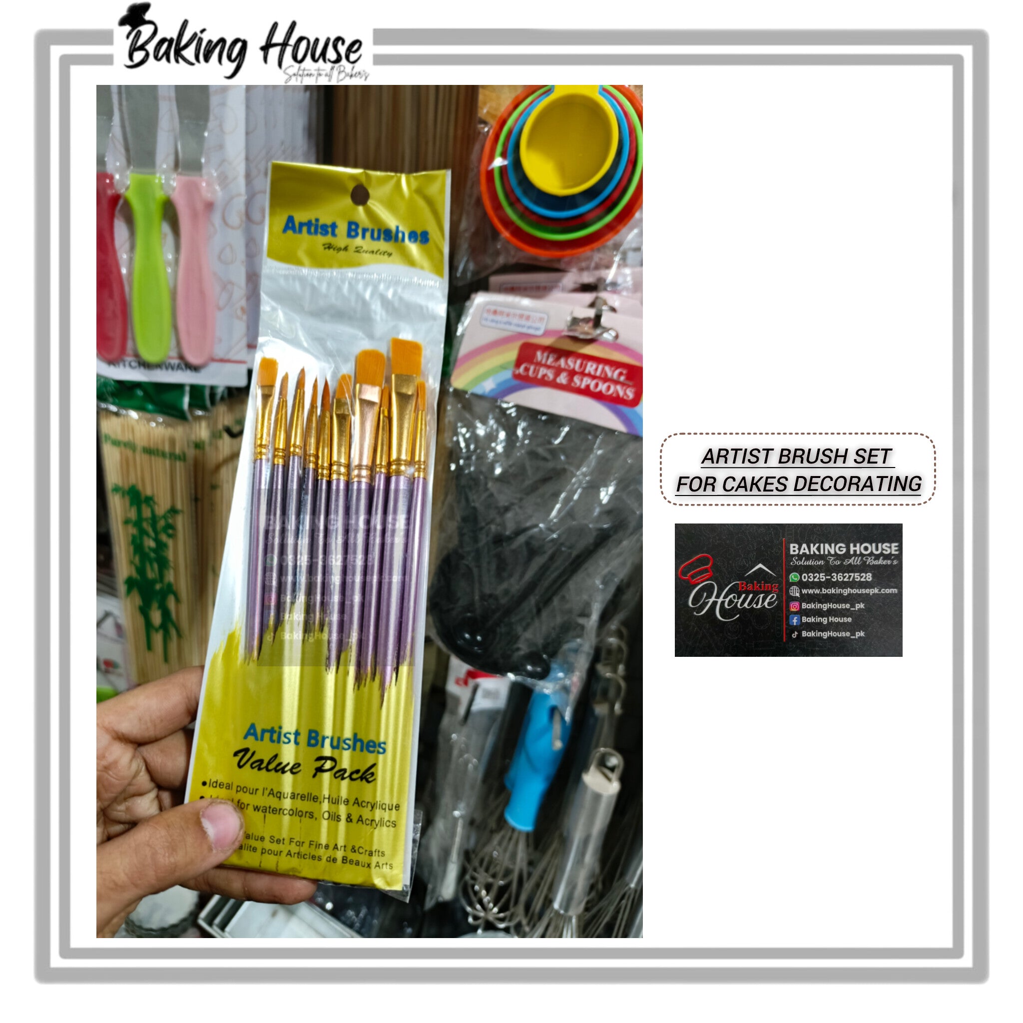 InShot_20251231_011256558-1.jpg 10pcs Brush For Cake Dust & Decorating - Image 1