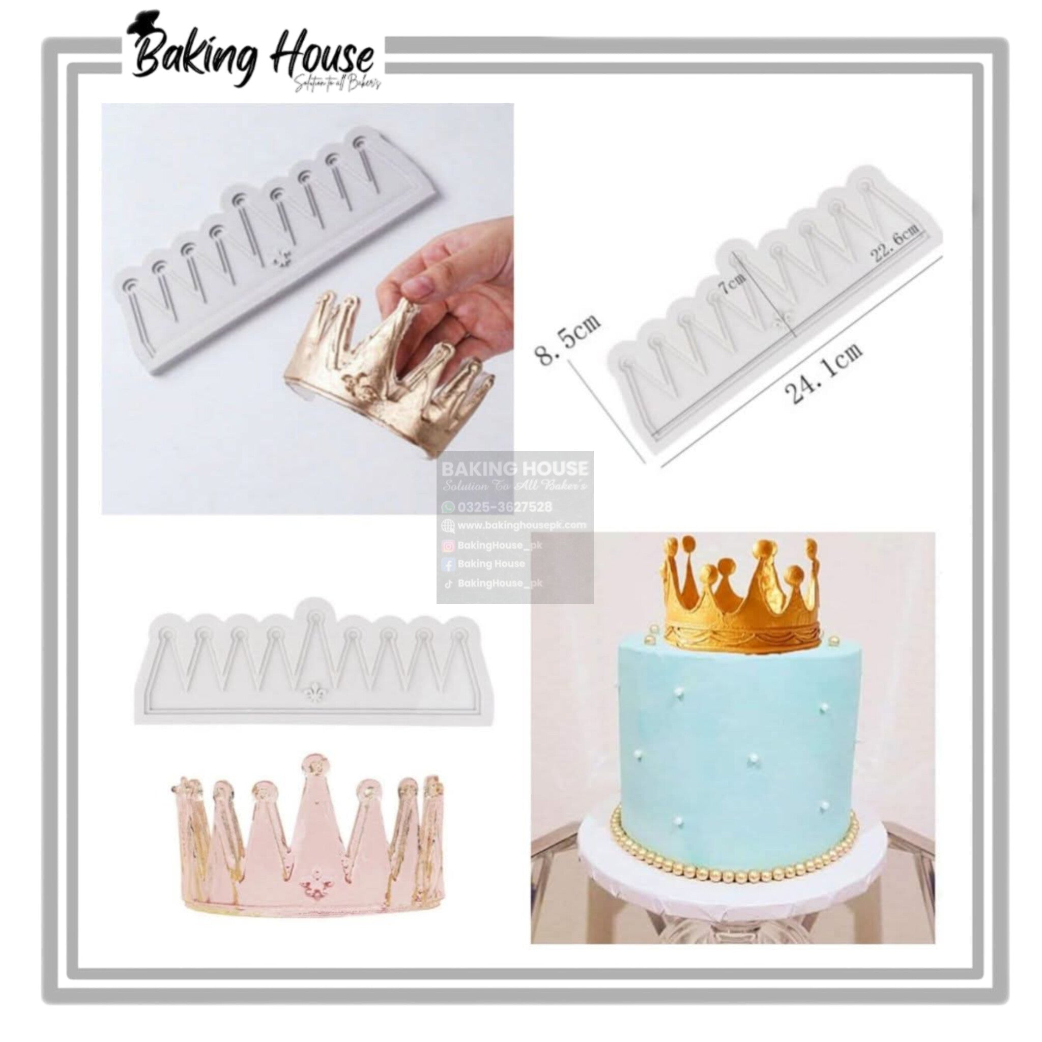 InShot_20260112_074107237-1.jpg Crown Silicon Fondant & Candy Mould High Quality For Cake Decorating - Image 1