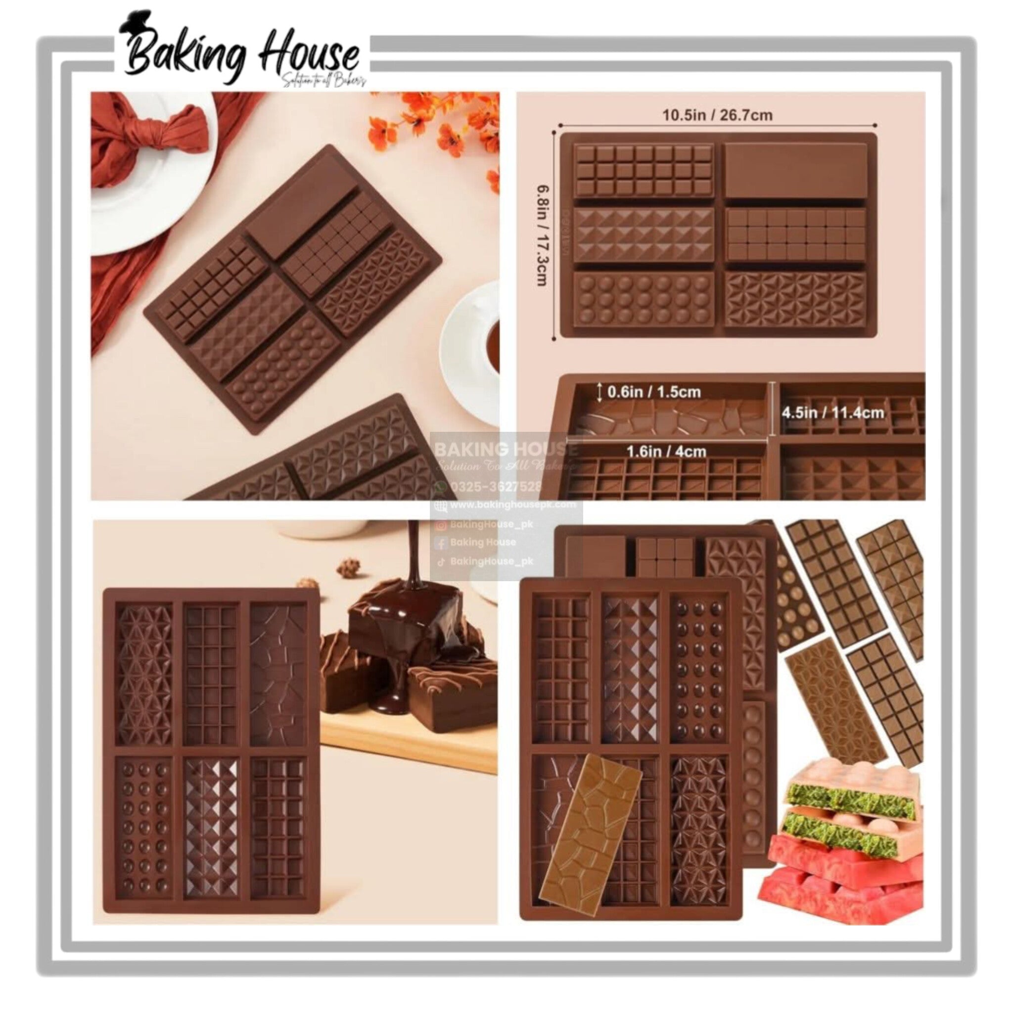 InShot_20260117_023539118-1.jpg 6cavity Kuanfa Deep Long Bar Silicon Fondant & Candy Mould High Quality For Cake Decorating - Image 1