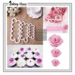 3pcs Rose Patel Leaf Plastic Cutter For Cake Decorating