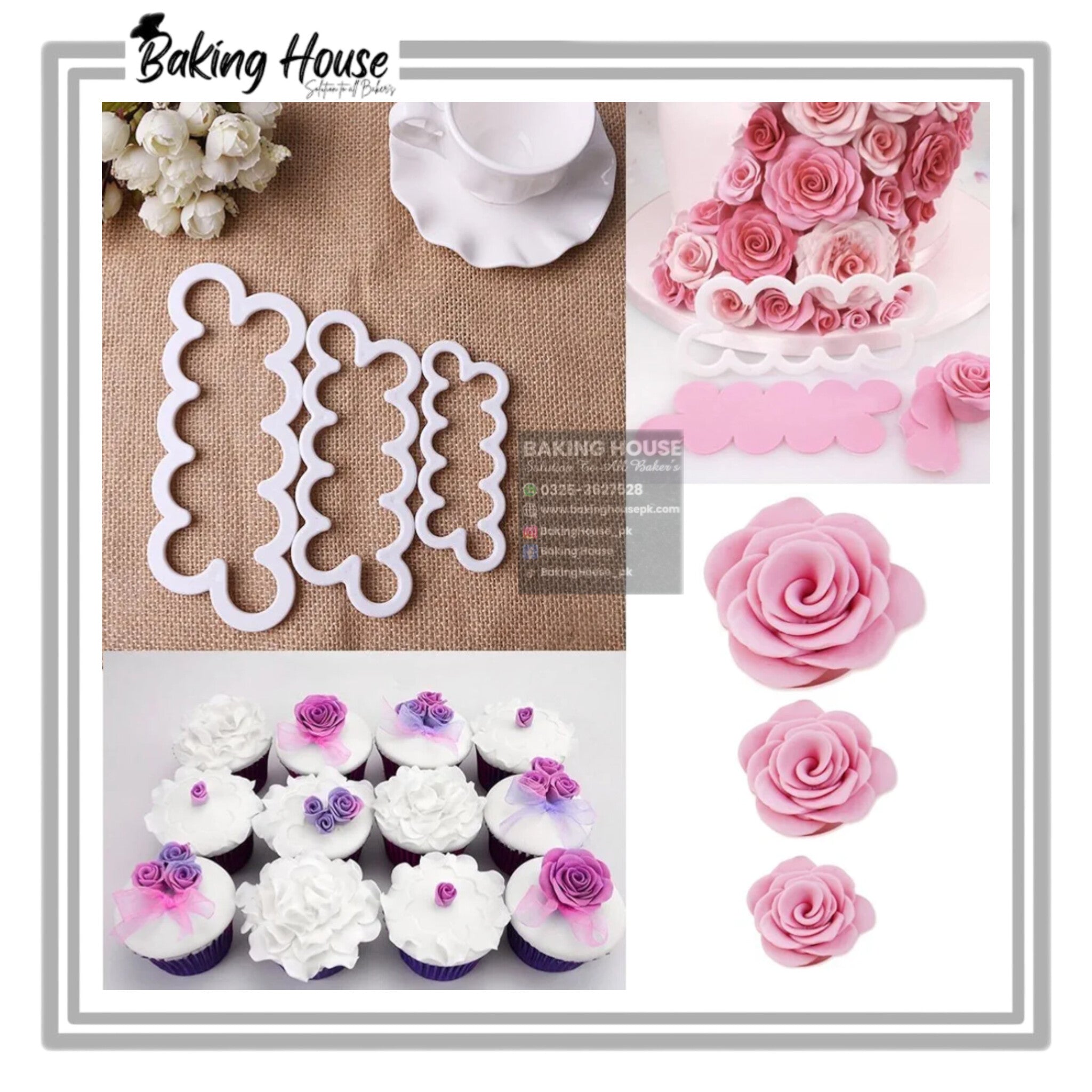 InShot_20260318_035637531-1.jpg 3pcs Rose Patel Leaf Plastic Cutter For Cake Decorating - Image 1