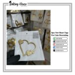 5pcs Heart Acrylic Tags For Cake Decorating
