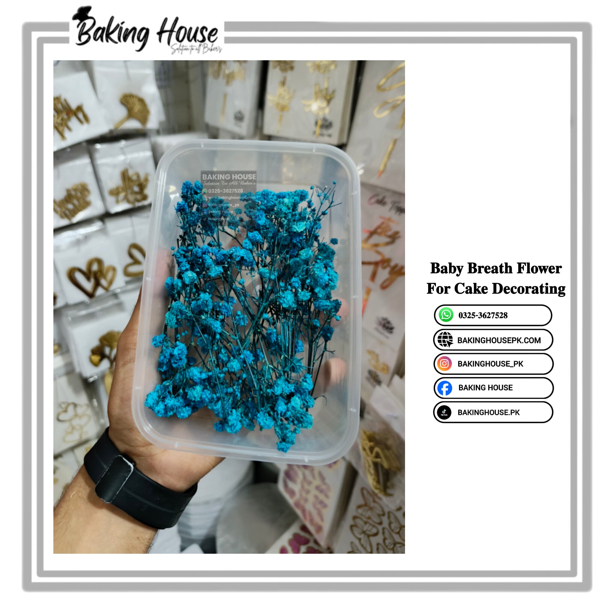 InShot_20260318_064457055-1.jpg Light-Blue Dry Baby Breth Flower For Cake Decorating - Image 1