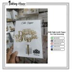 Dolki Night Acrylic Golden Cake Topper For Cake Decorating