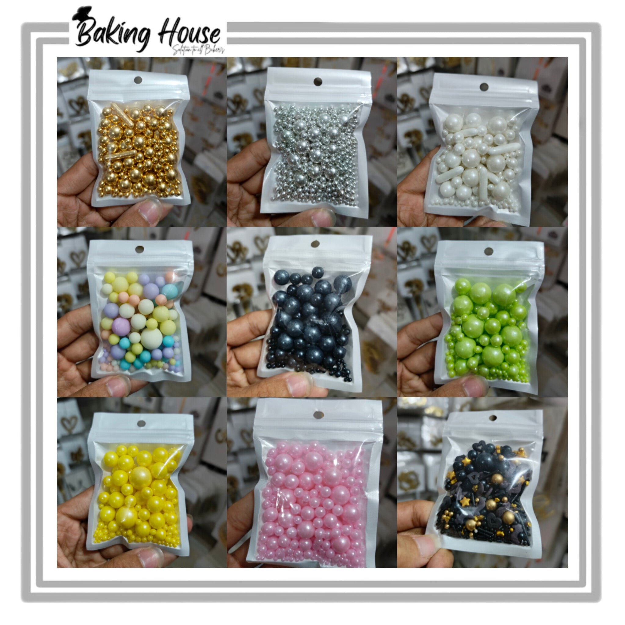 InShot_20260321_195235790-1.jpg Pack - 9 Improred Edibles Sprinkle For Cake Decorating - Image 1