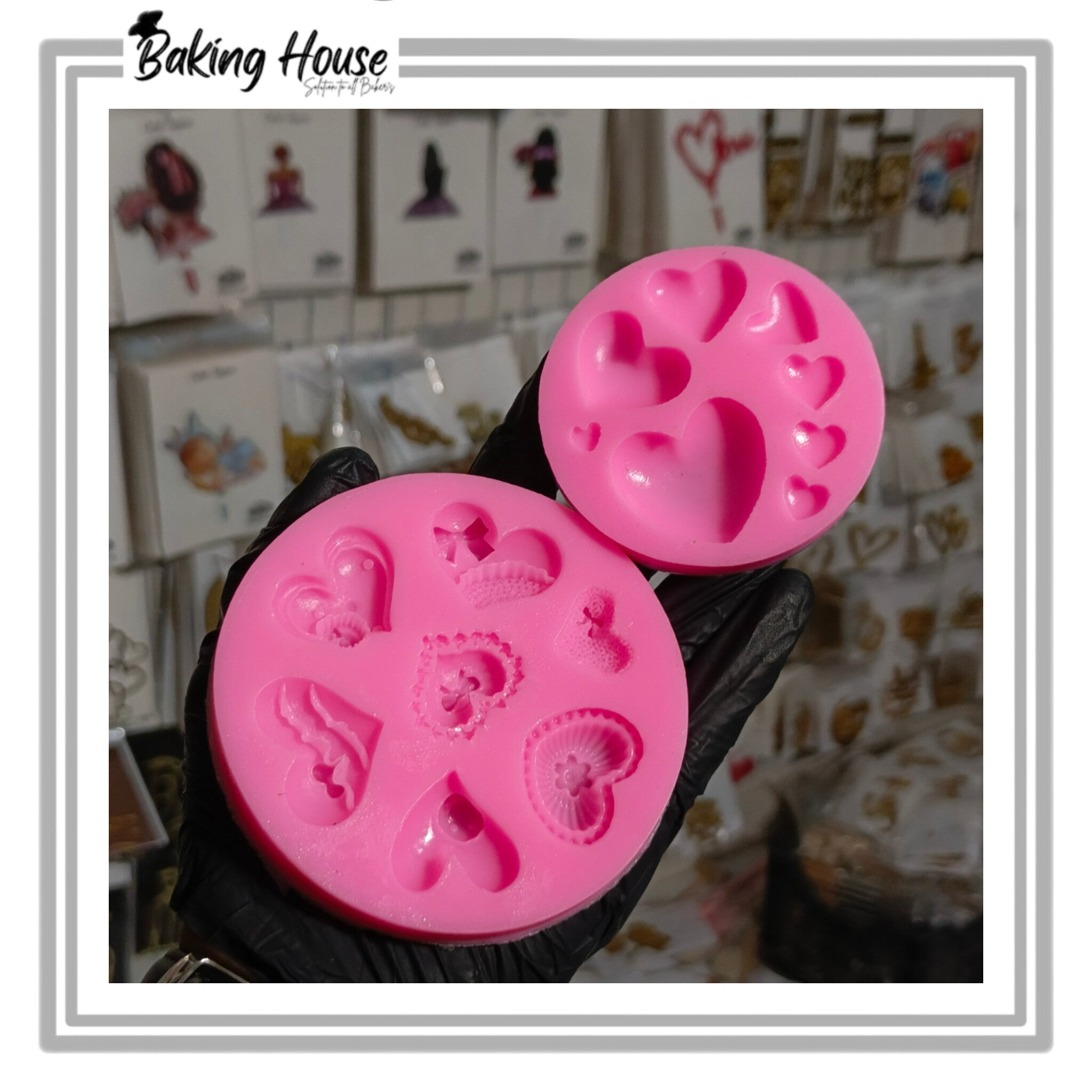 rn-image_picker_lib_temp_238a4d60-fd4e-440b-aec9-9efbe23c66b4-1.jpg Pack - 2 Heart Silicon Fondant Mould For Cake Decorating - Image 1